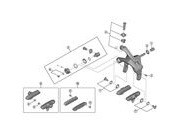 SHIMANO BR-9000 R55C4 cartridge-type brake inserts and fixing bolts, pair click to zoom image