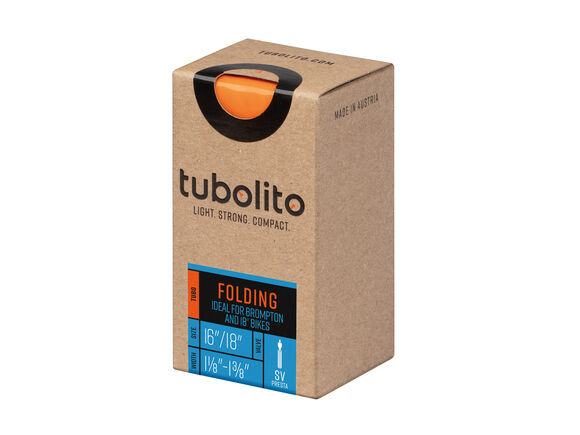 TUBOLITO Tubolito Tubo Folding Bike 42mm Presta Valve in Orange (16/18 x 1 1/8 - 1 3/8") click to zoom image