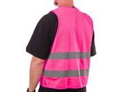 HUMP Reflective Packable Vest - Pink click to zoom image