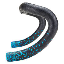 SUPACAZ Sticky Kush Star Fade Bar Tape Neon Blue + Ano Blue Plugs