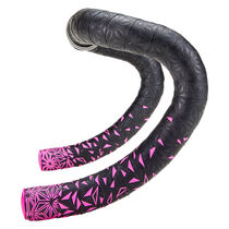 SUPACAZ Sticky Kush Star Fade Bar Tape Neon Pink + Ano Pink Plugs