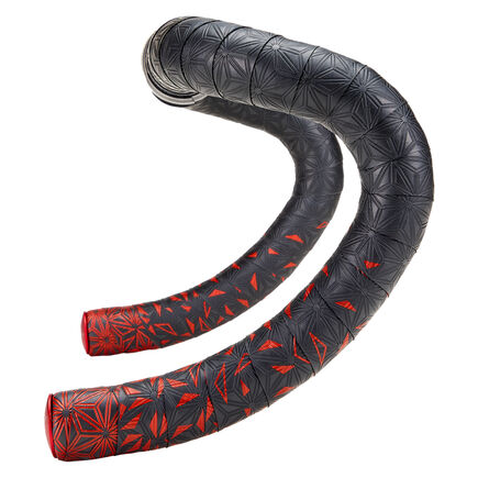 SUPACAZ Sticky Kush Star Fade Bar Tape Red + Ano Red Plugs click to zoom image