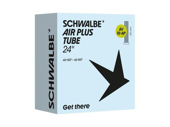 SCHWALBE Air Plus AV10-AP 24 x 1.50" - 2.50" Schrader Valve 40mm click to zoom image