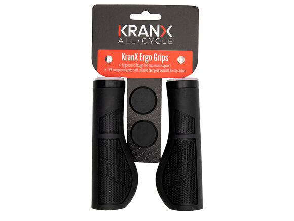 KranX Ergo Handlebar Grips in Black click to zoom image
