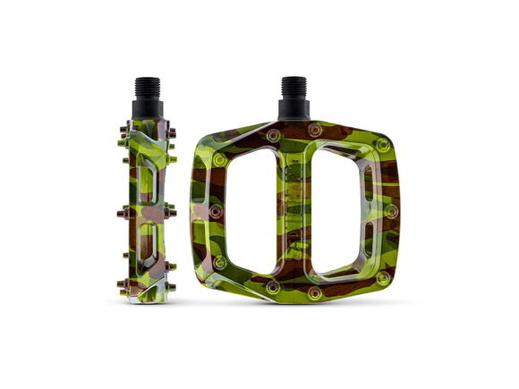 DMR V6 Plastic Pedal - Cro-Mo Axle - Green Camo click to zoom image