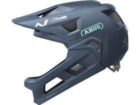 ABUS YouDrop FF Kids Full Face MTB Helmet in Midnight Blue (48-55cm)