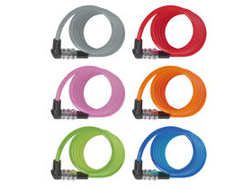 ABUS 3506C Combi Coil Cable Lock 6mm/120cm in Assorted Colours (Bulk Pack)