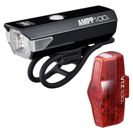 CATEYE Ampp 100 / Viz 100 Bike Light Set click to zoom image