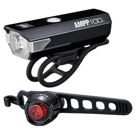 CATEYE Ampp 100 / Orb Rechargable Bike Light Set click to zoom image