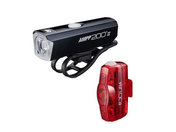 CATEYE Ampp 200 Ii/Viz100 Ii Bike Light Set: Usb-c click to zoom image