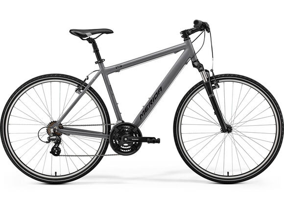 MERIDA Crossway 10-V - Silk Warm Slate Grey (Black) - MY26 click to zoom image